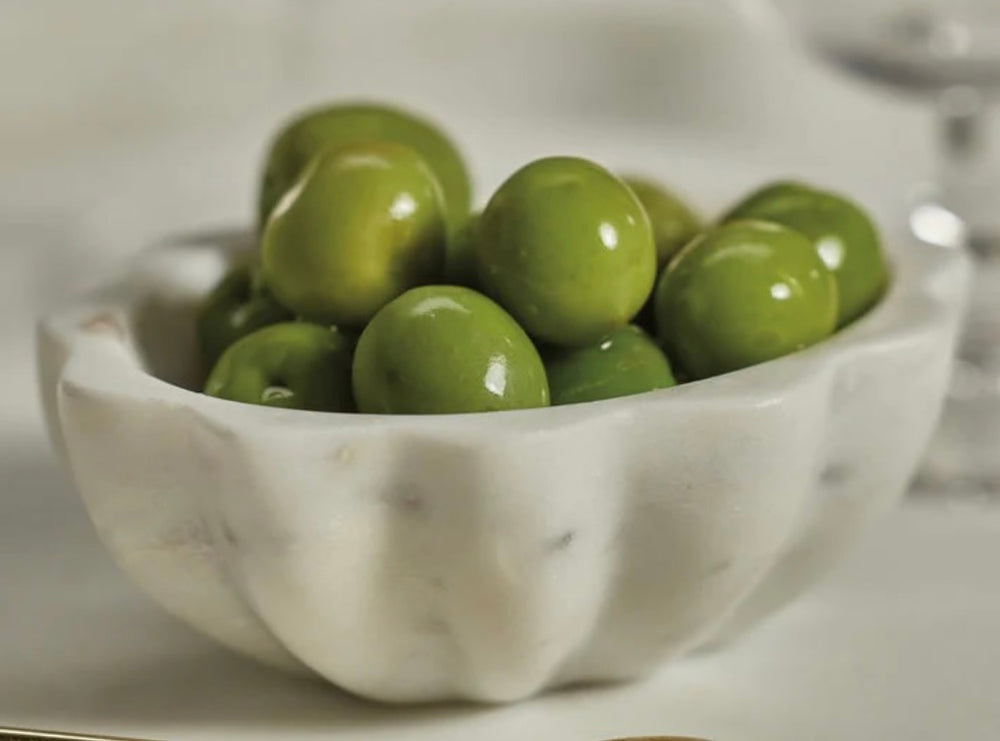 
                      
                        Scalloped Marble Bowl
                      
                    