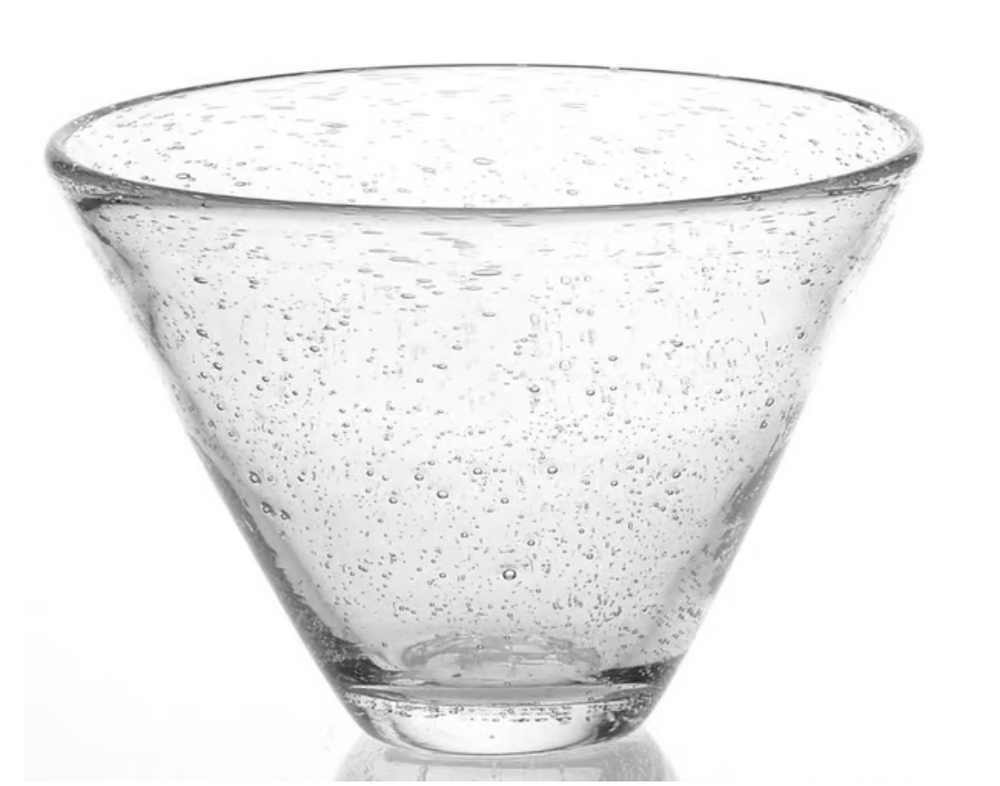 Bubble Glass Stemless Martini Glass