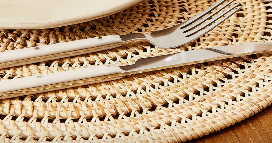 Hand Woven Round Spiral Placemat