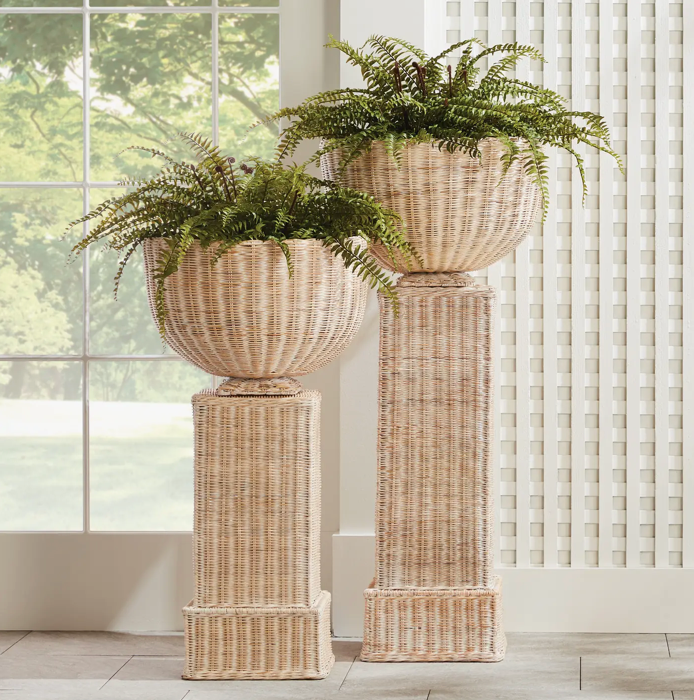 Charleston Rattan Pedestal Tall