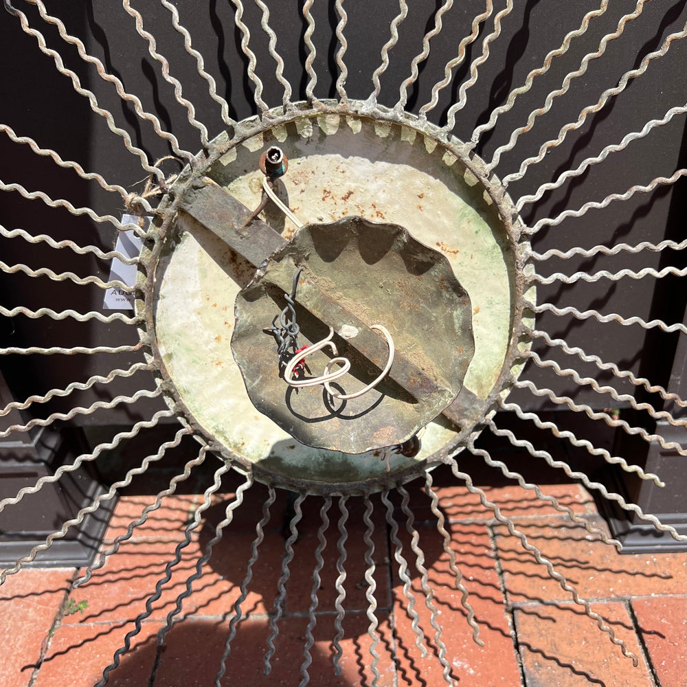 
                      
                        Metal Sunray Light Fixture - 1940's France
                      
                    