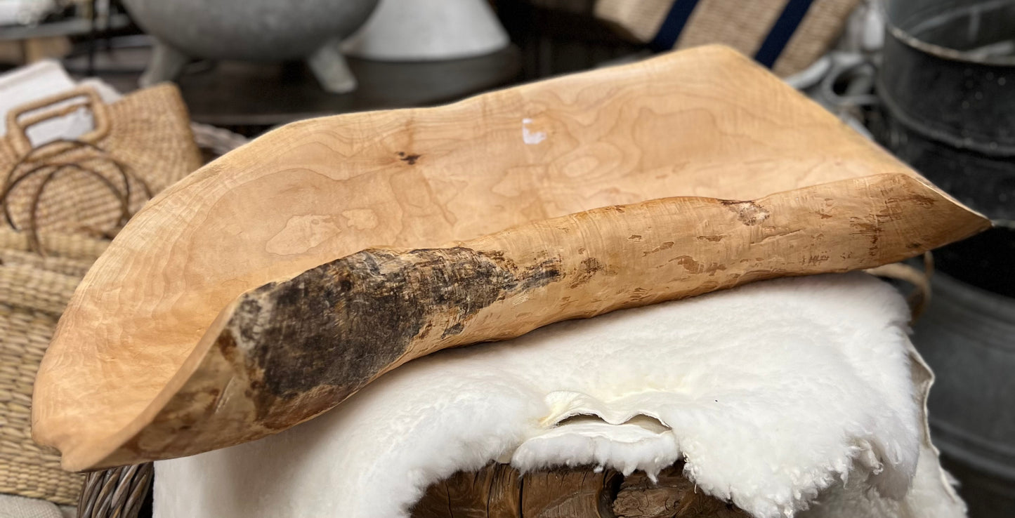 Maple Burl Hand Sculptured Bowl 38"x18"