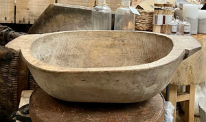 Late 19th Century hand hewned dough bowls