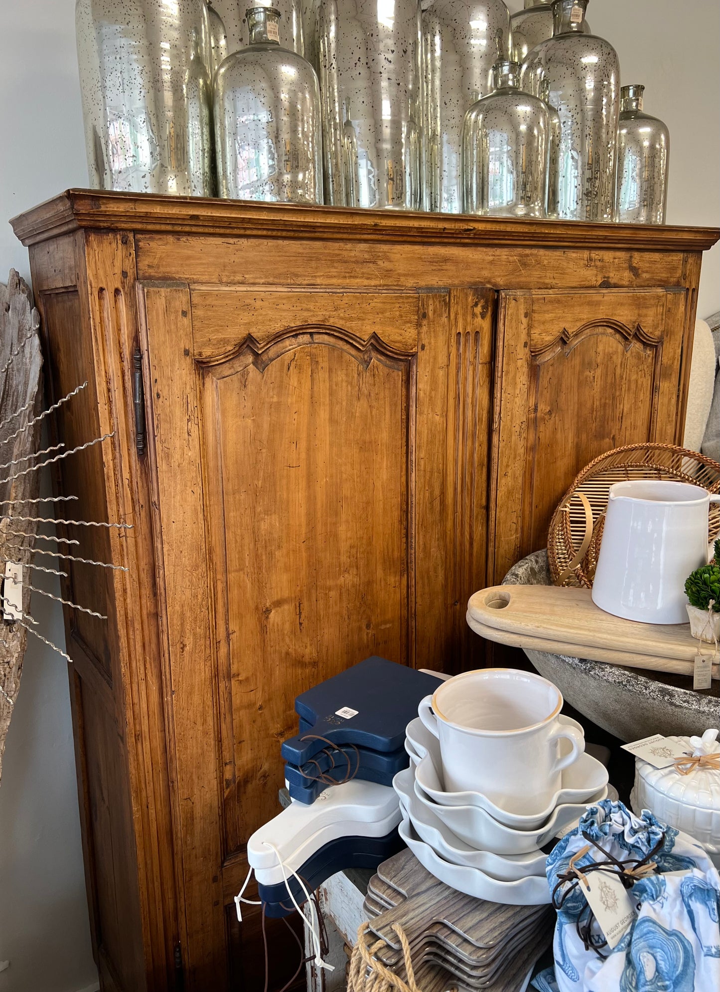 19th Century French Provincial Style Fruitwood Armoire