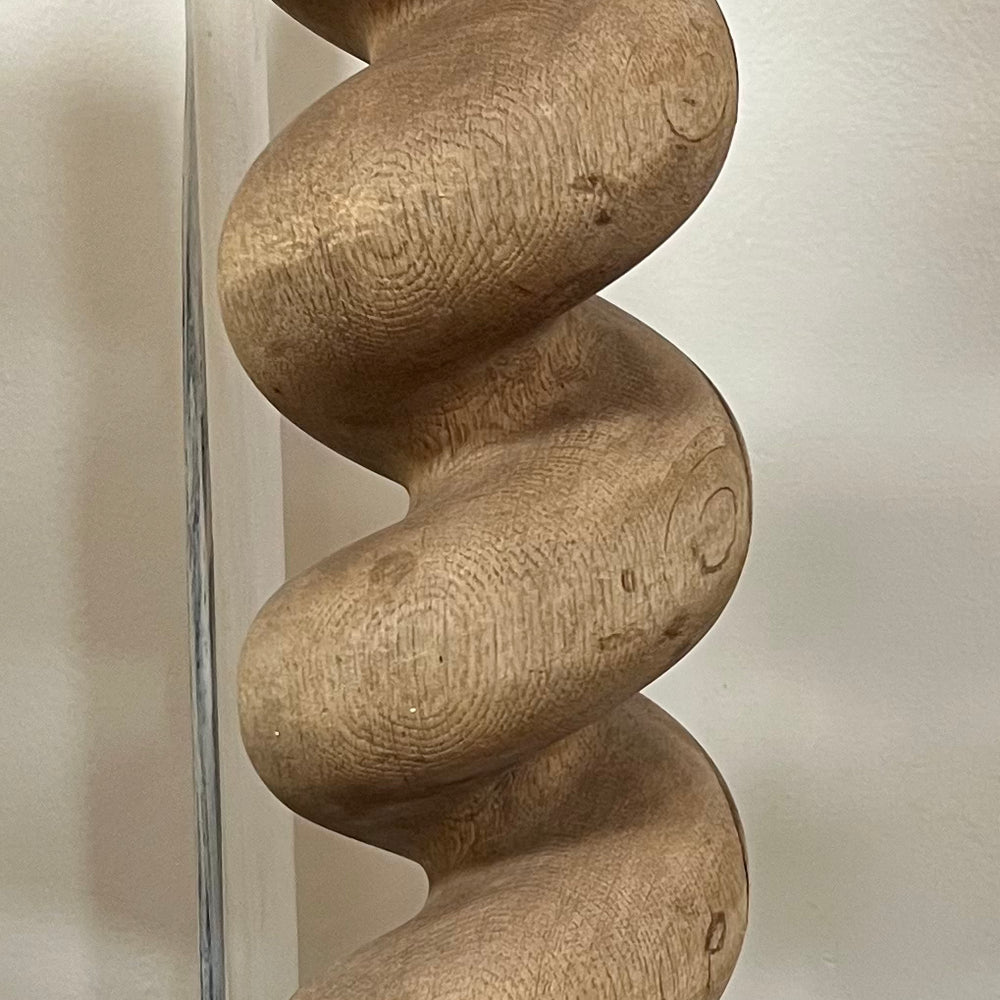 Wooden Spiral Lamp