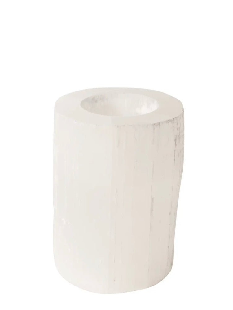 
                      
                        We love selenite especially made into votive holders!
                      
                    