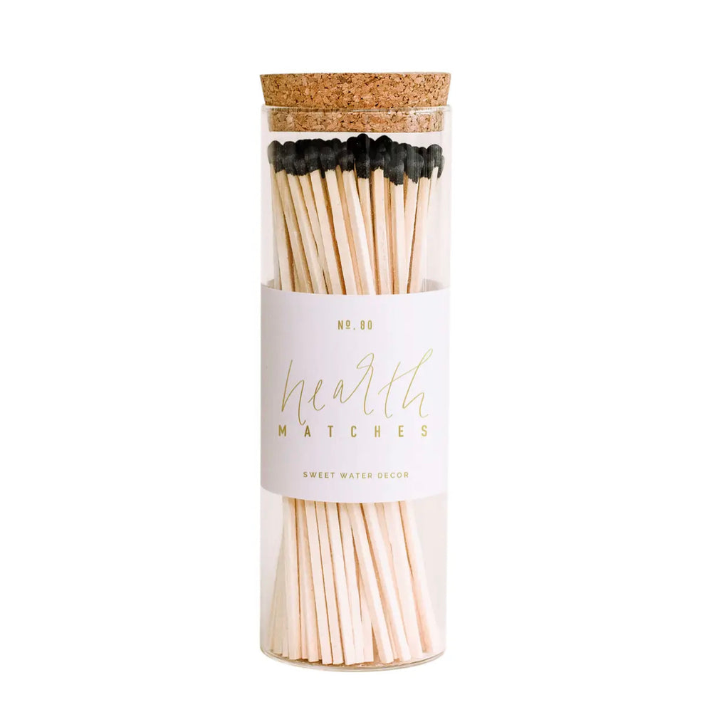 Hearth Matches in a Tall Jar - White or Black Tip
