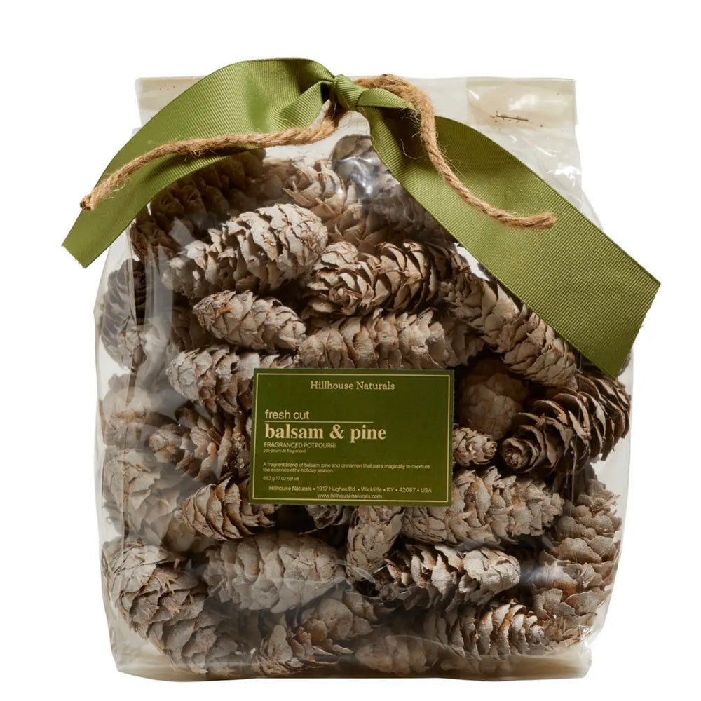 Fresh Cut Balsam and Pine Potpourri White Cones
