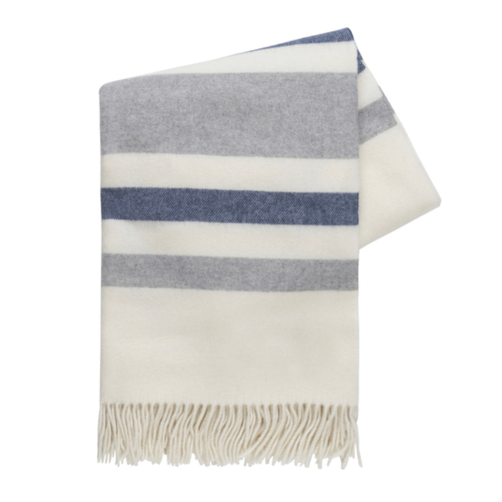 Italian Striped Cashmere Throw
