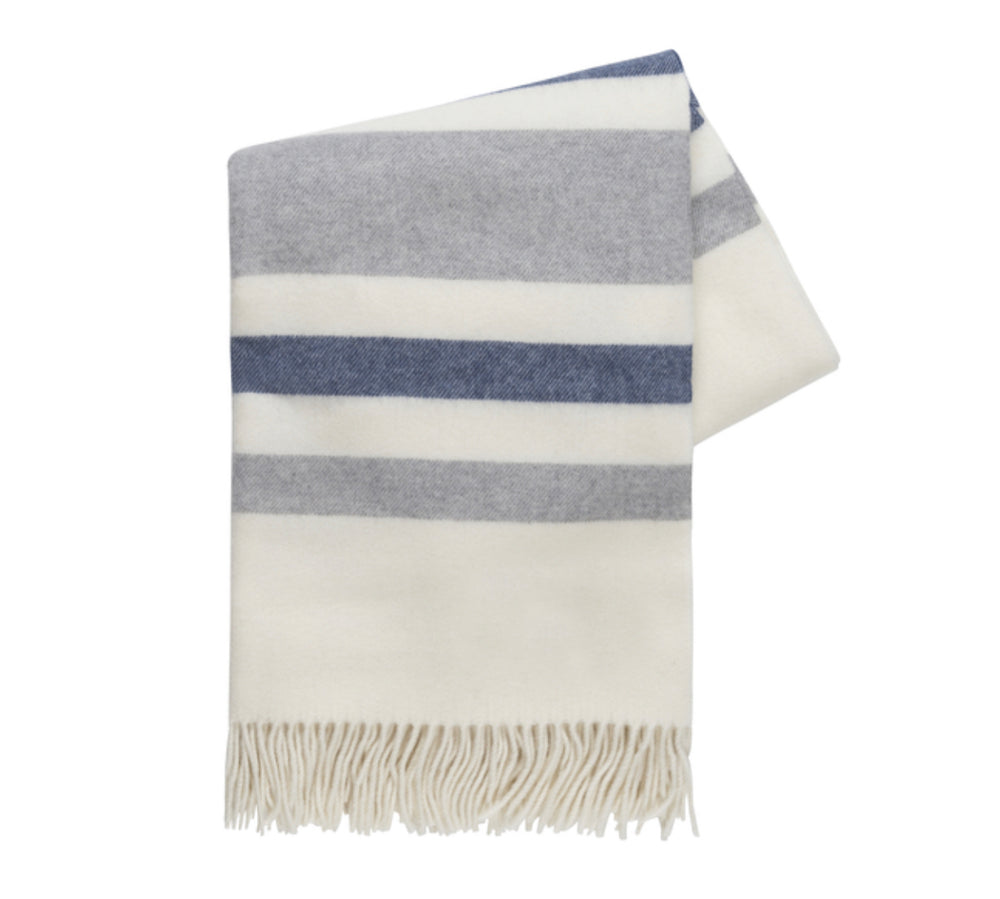 Italian Striped Cashmere Throw