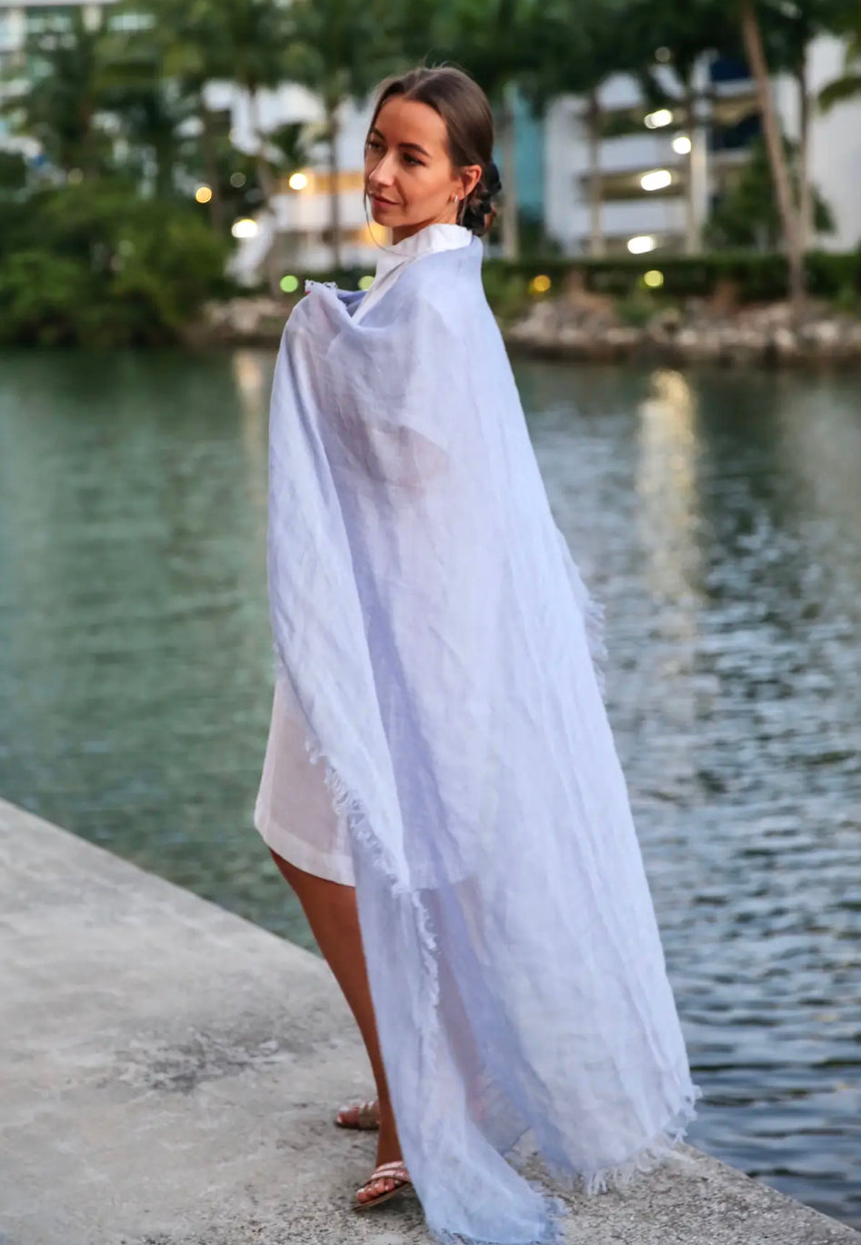 Linen Sheer (Gauze) Shawl