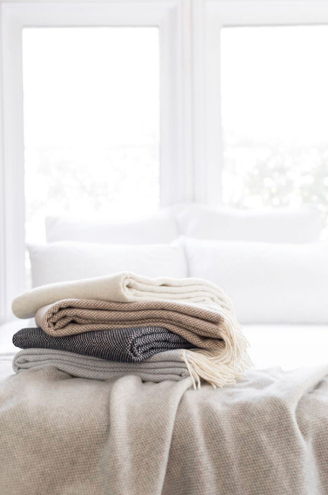 
                      
                        Ivory Heathered Cashmere Throw
                      
                    
