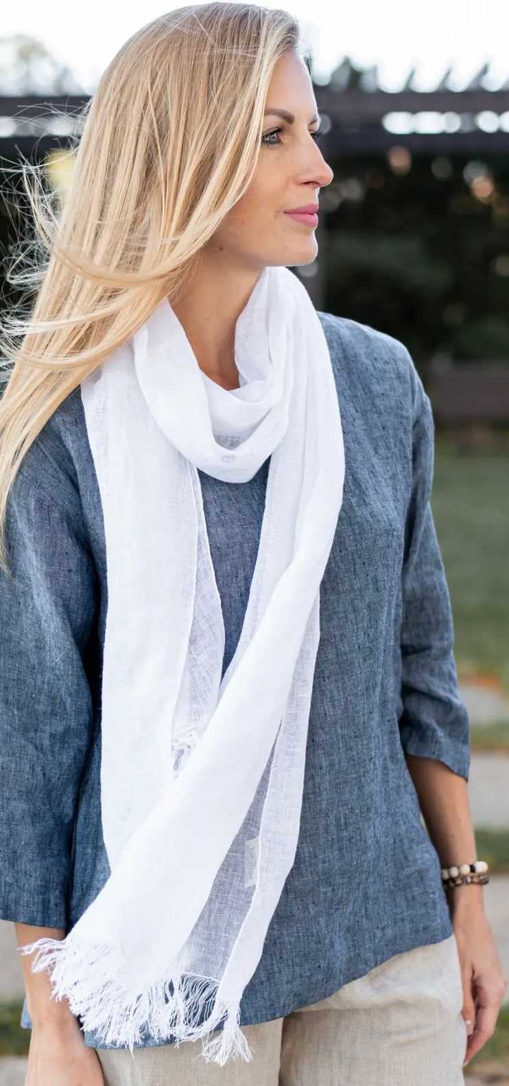 Linen Sheer (Gauze) Scarf