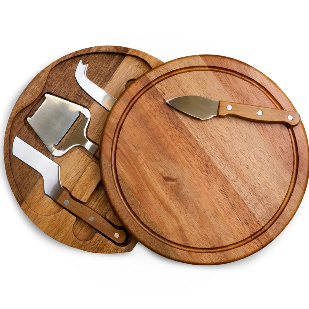 
                      
                        Round Cheese Board with all the tools you need!
                      
                    