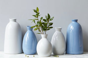 Stone Artisanal Vases ~ White ~ 3 sizes