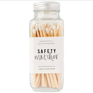 White Safety Matches in a Glass Jar