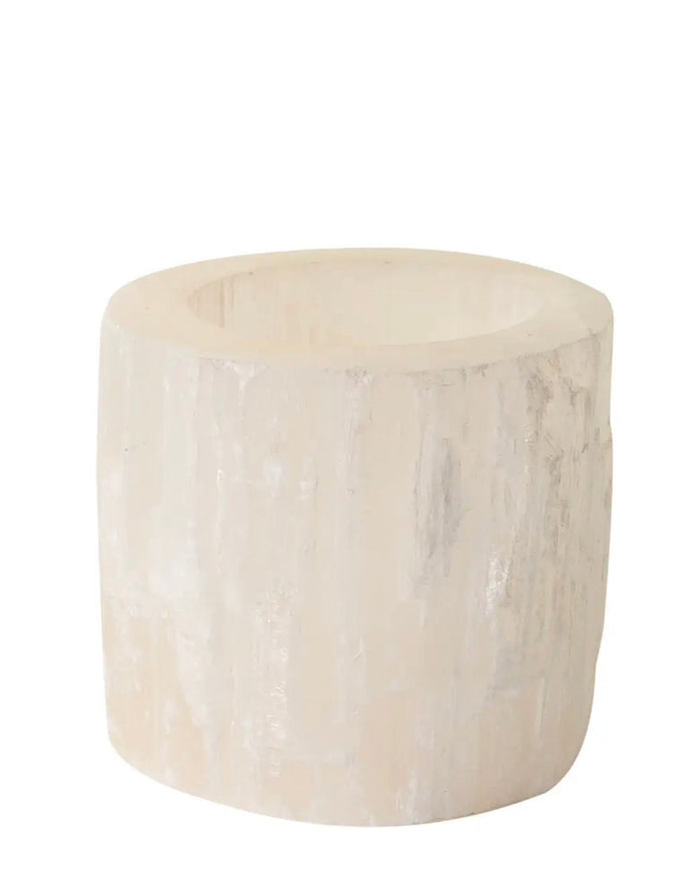 
                      
                        We love selenite especially made into votive holders!
                      
                    