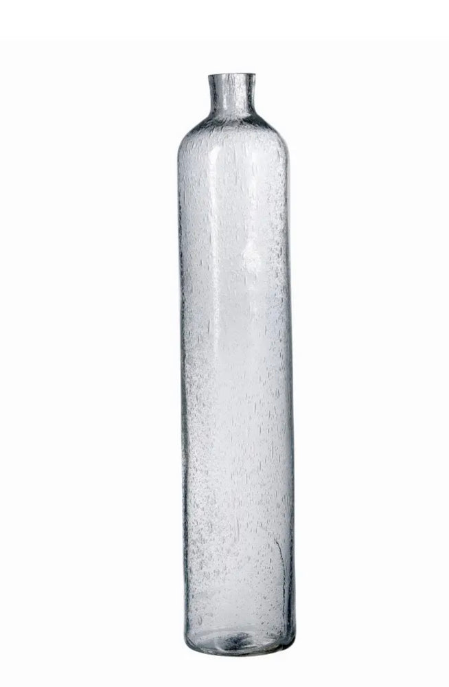 Tall Bubble Glass Vase