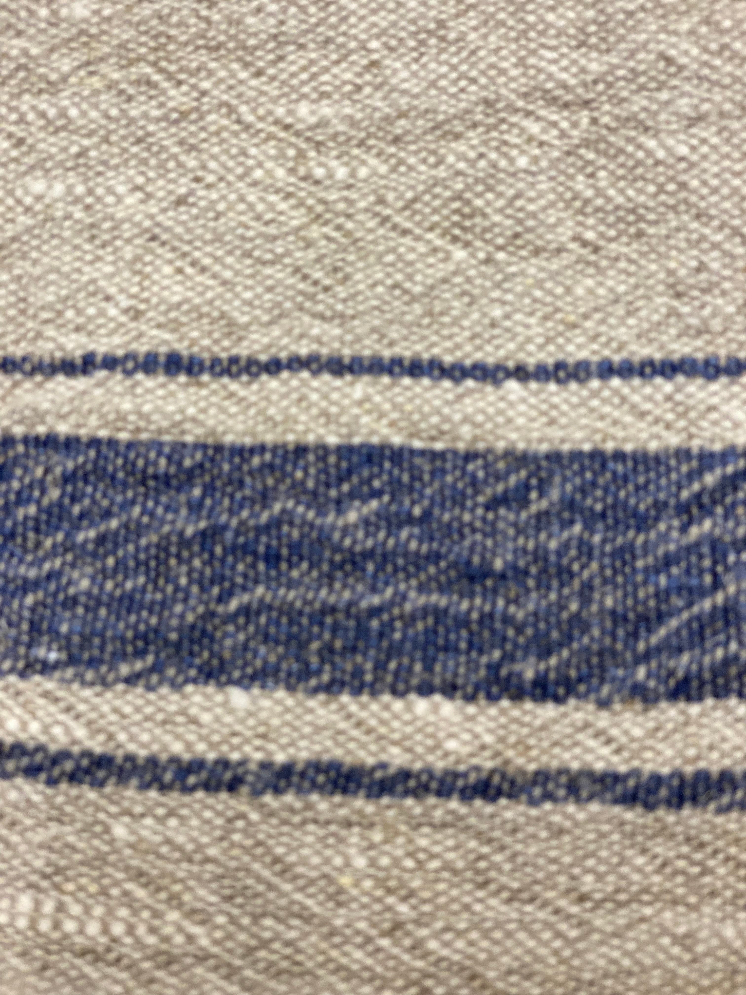 Set of Two Vintage Style Napkins w/Blue Stripe