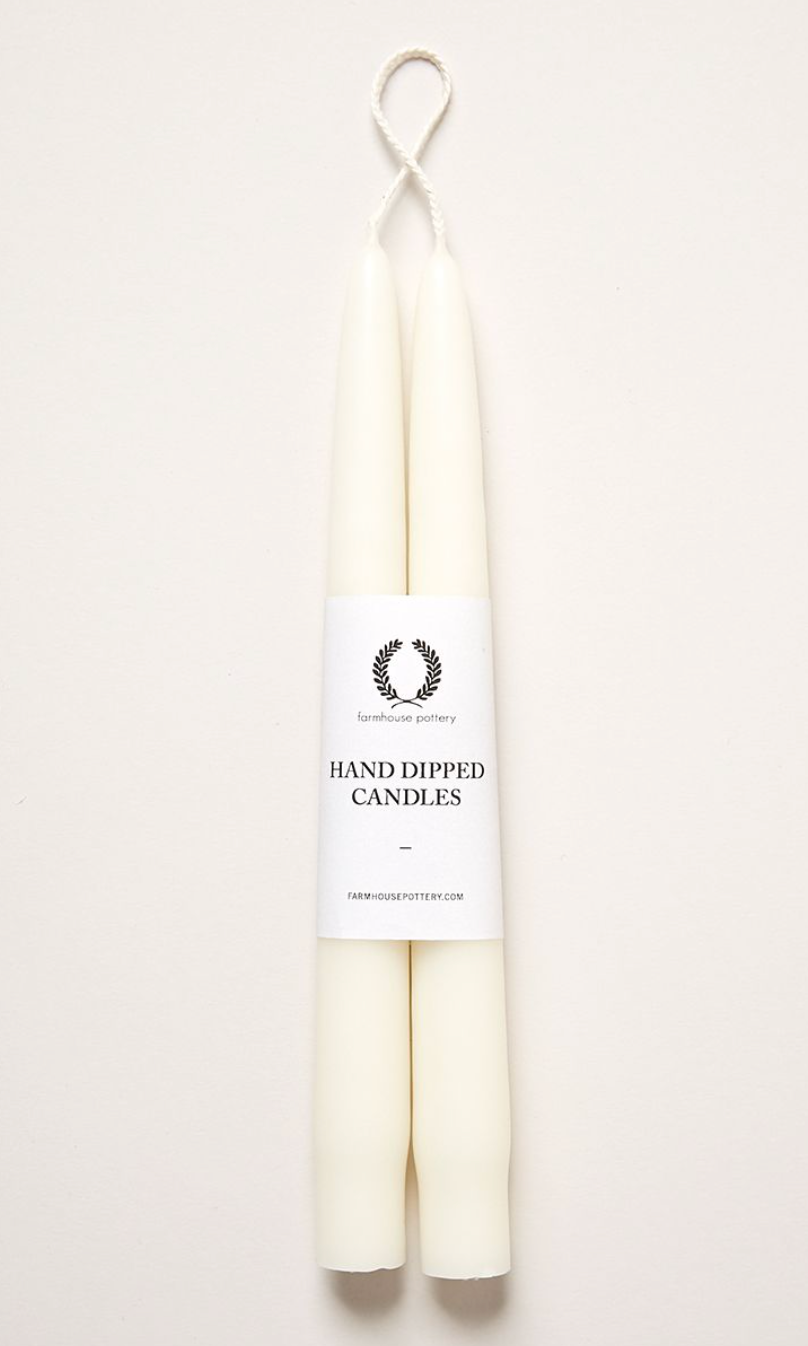Pair of Taper Candles in Classic Ivory