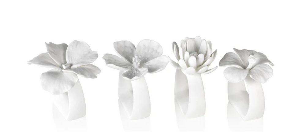 
                      
                        Bone China Flower Napkin Rings ~ Set of 4
                      
                    