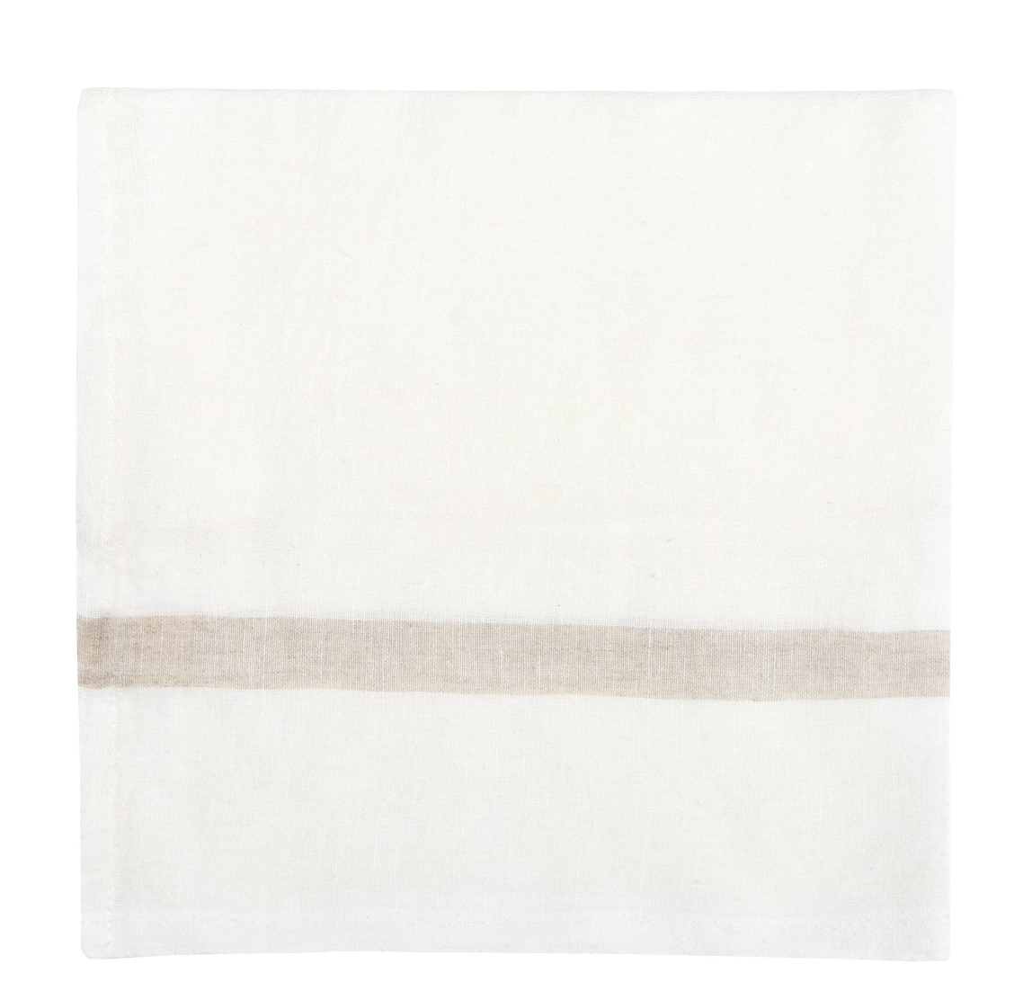 Laundered Linen Napkins-white/nat’l Set of 4