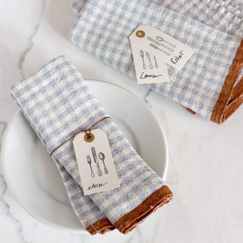 
                      
                        Vintage Linen Napkins - Gingham -Set of 4
                      
                    