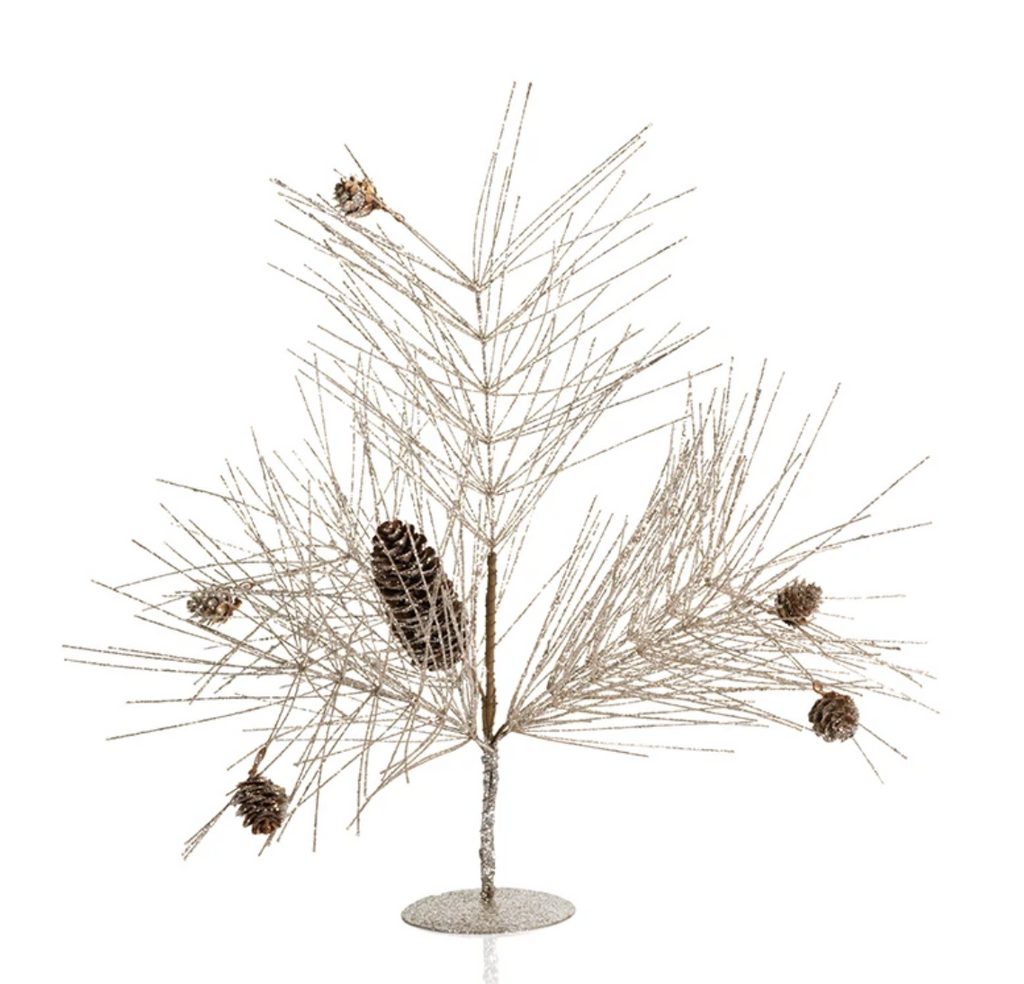Champagne Spruce & Pinecone Holiday Tree