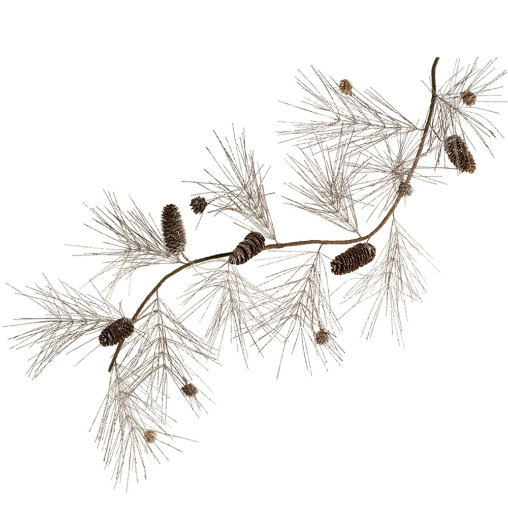Champagne Spruce and Pinecone Holiday Garland