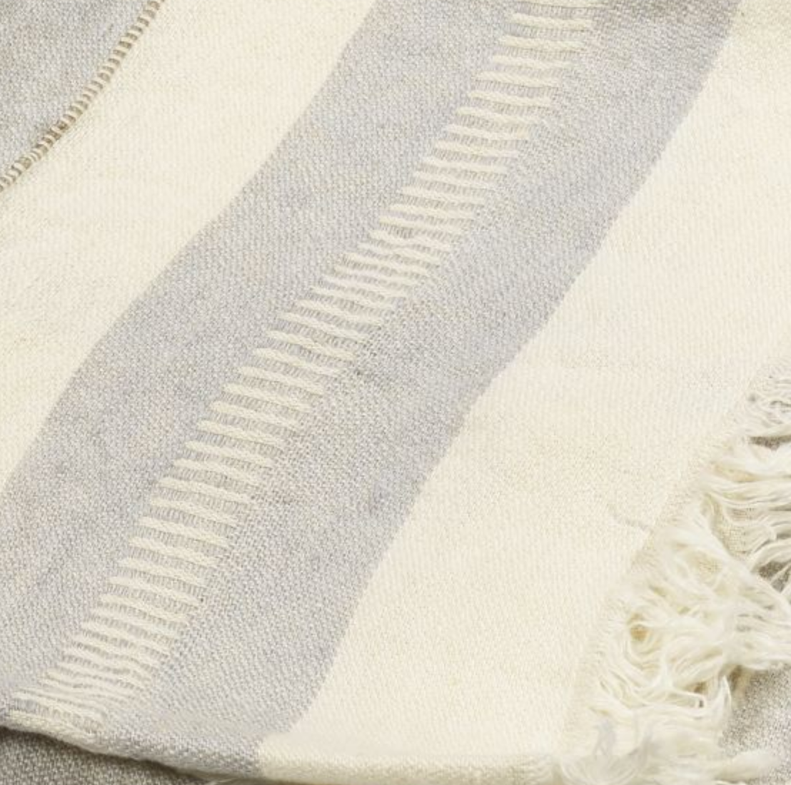 Belgian Fouta Tea/Guest Towel - Ash Stripe or Oyster Stripe