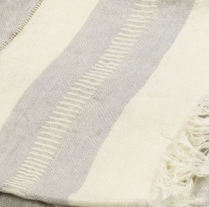 Belgian Fouta Tea/Guest Towel - Ash Stripe or Oyster Stripe