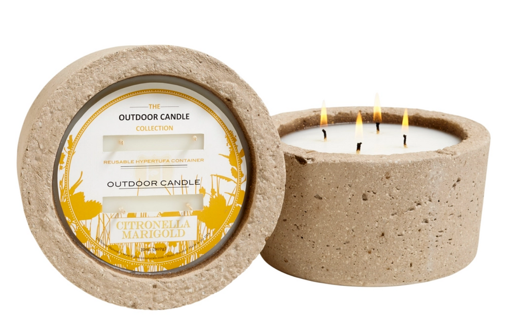 CITRONELLA 32oz Outdoor Candle in a Concrete Base