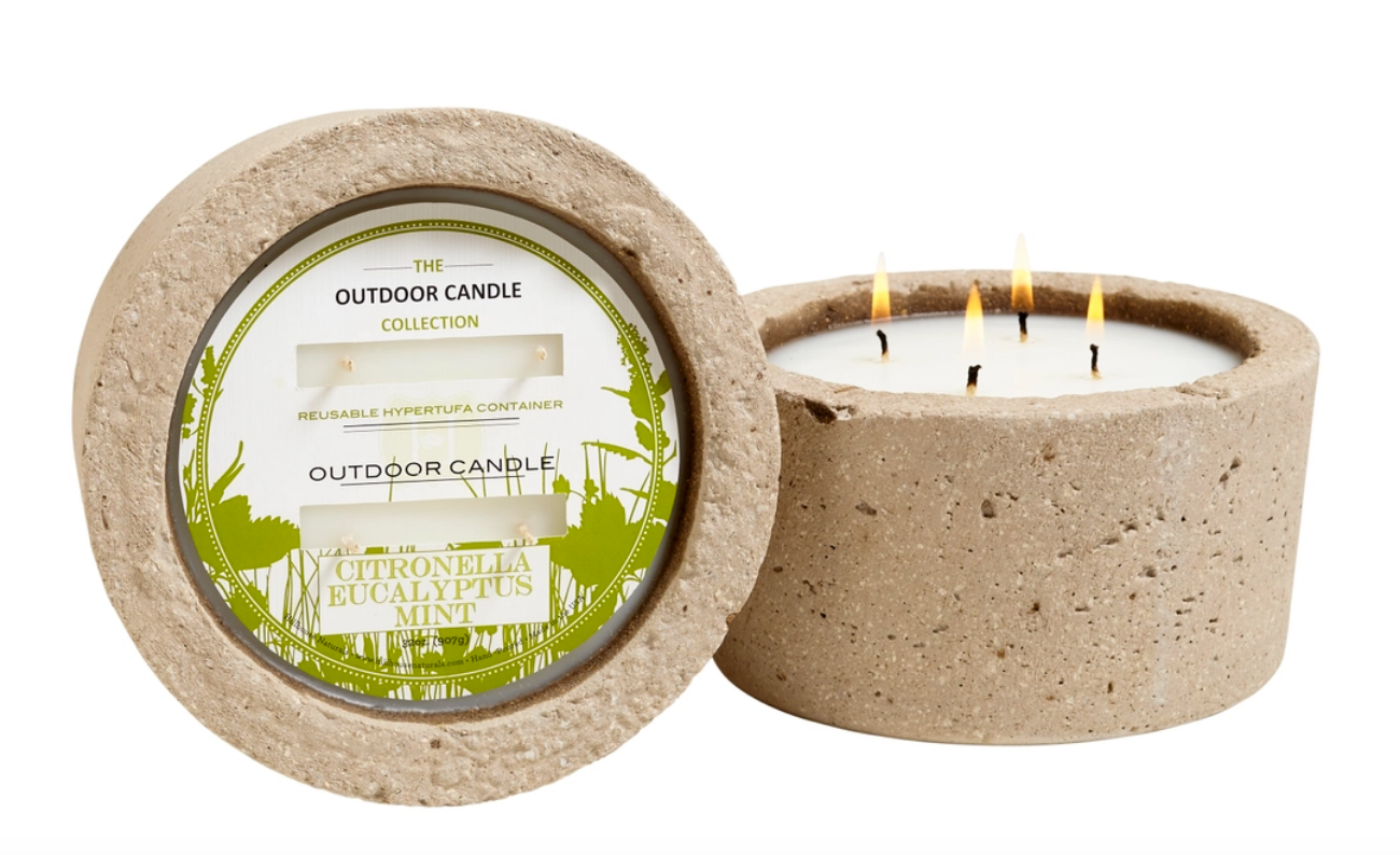 CITRONELLA 32oz Outdoor Candle in a Concrete Base