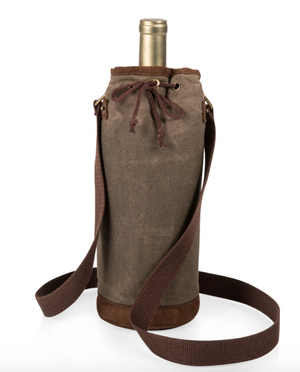 Town & Country Wine Bag in Waxed Cotton