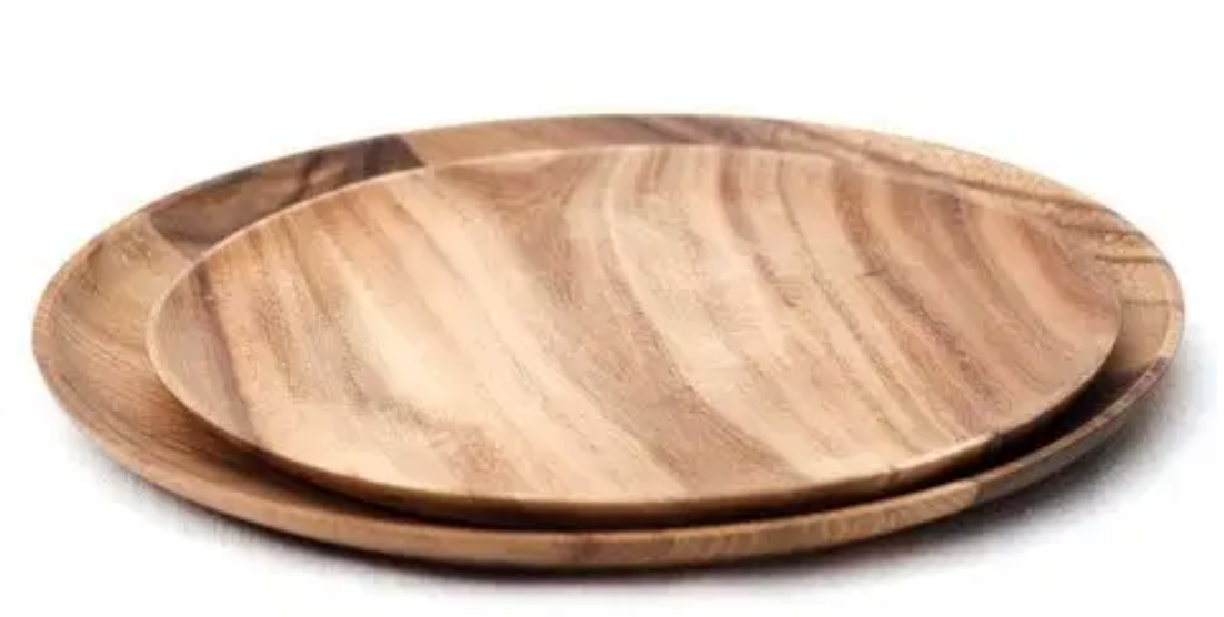 Acacia Wood Round Plate - 2 Sizes!