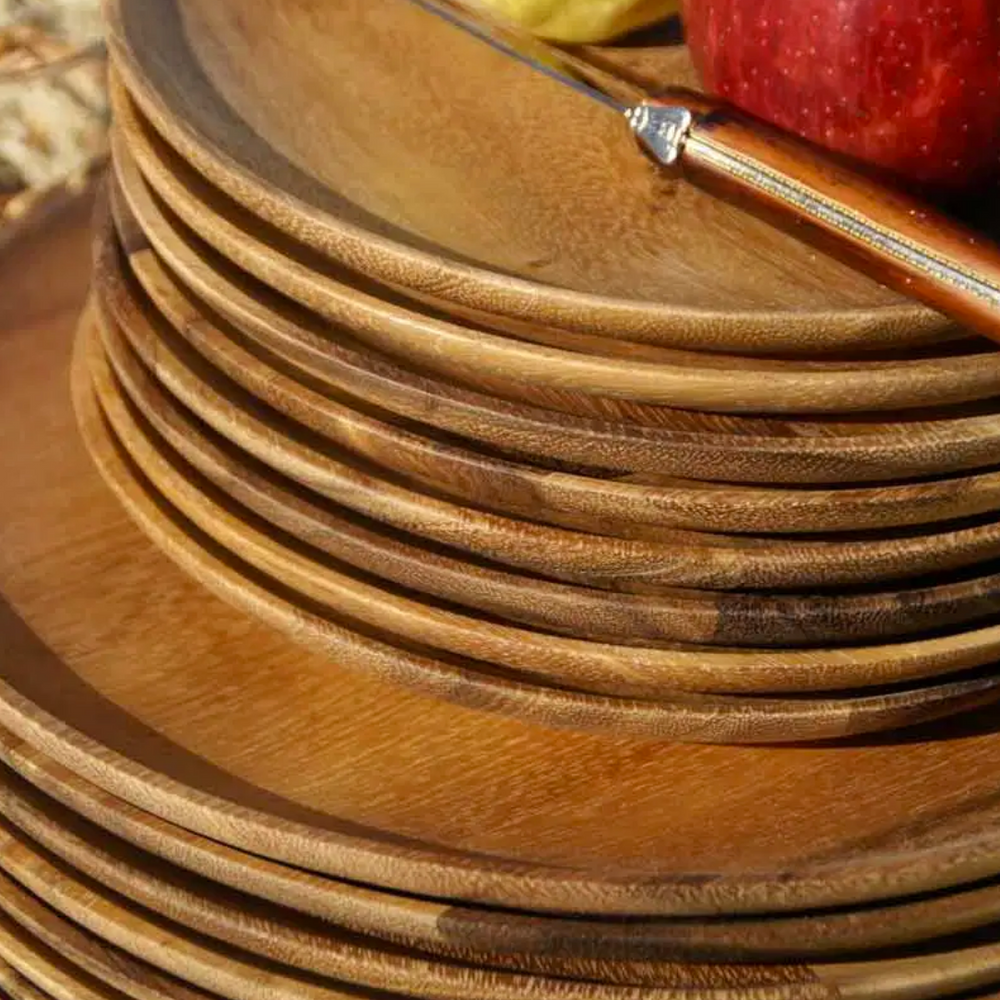 Acacia Wood Round Plate - 2 Sizes!