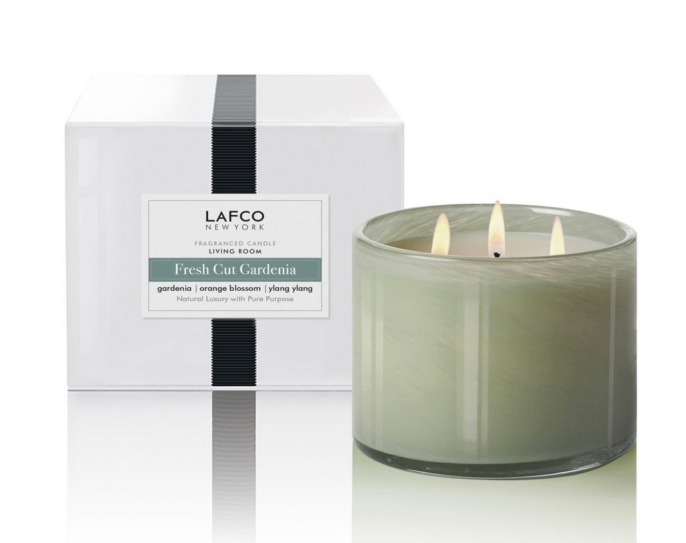 Lafco 30.0 oz Fresh Cut Gardenia 3-Wick Candle - Living Room
