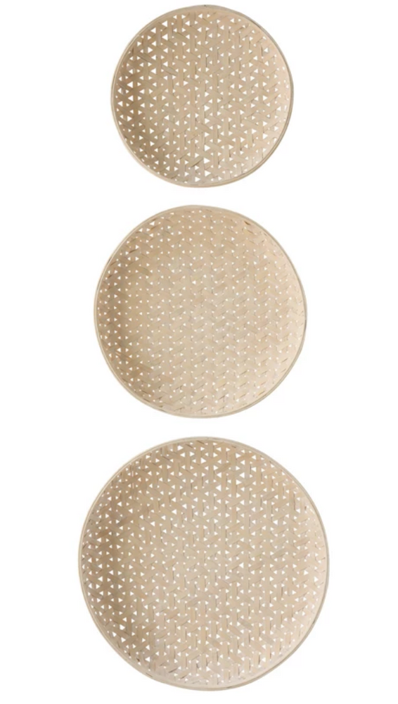 
                      
                        Hand-Woven Bamboo Baskets, Set of 3
                      
                    