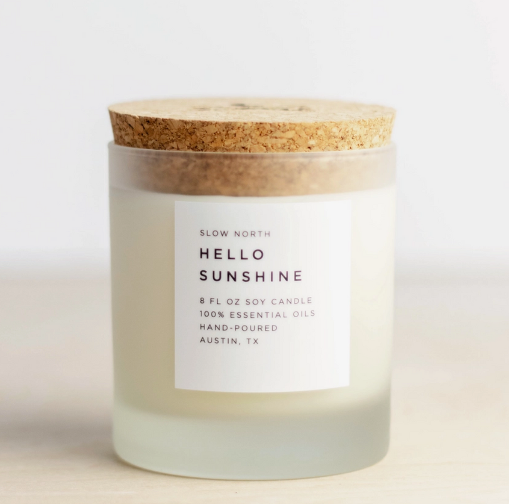 Hello Sunshine Frosted Candle