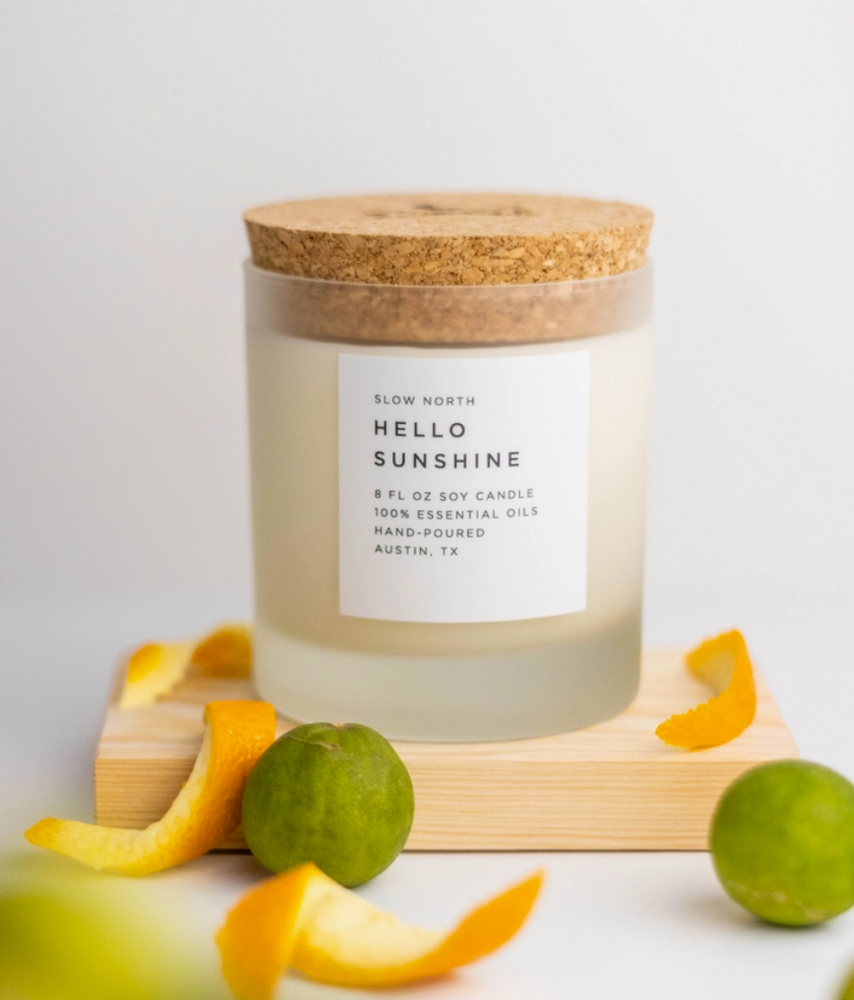 Hello Sunshine Frosted Candle