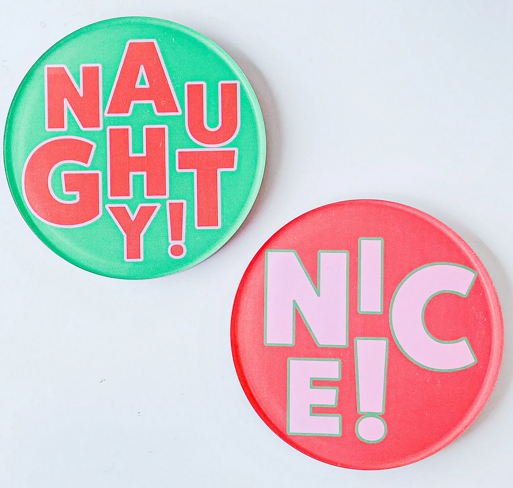 Naughty Nice Coaster - sold individually