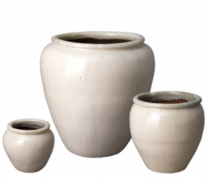 Round Ceramic Planters in 3 Sizes!