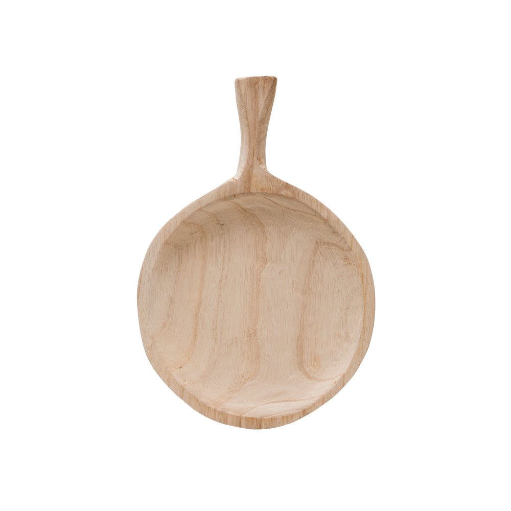 Natural Wood Tray w/Handle