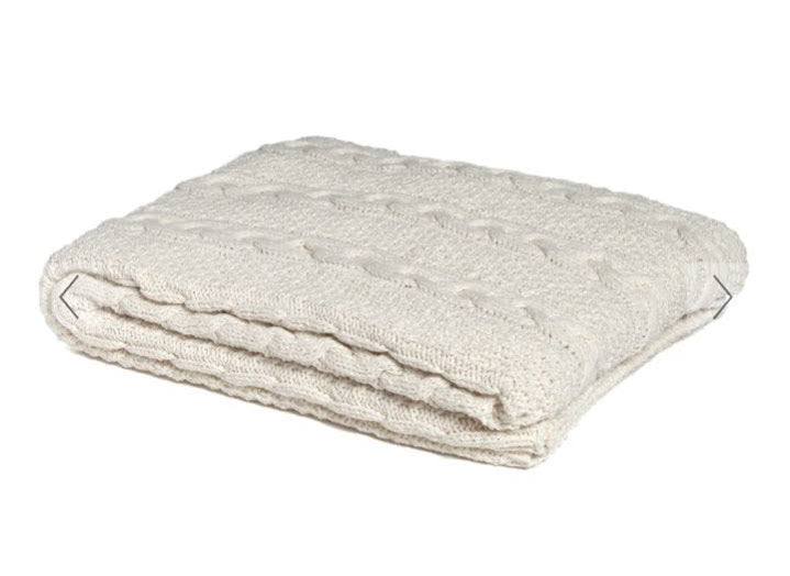 Organic Cotton Chunky Cable Throw