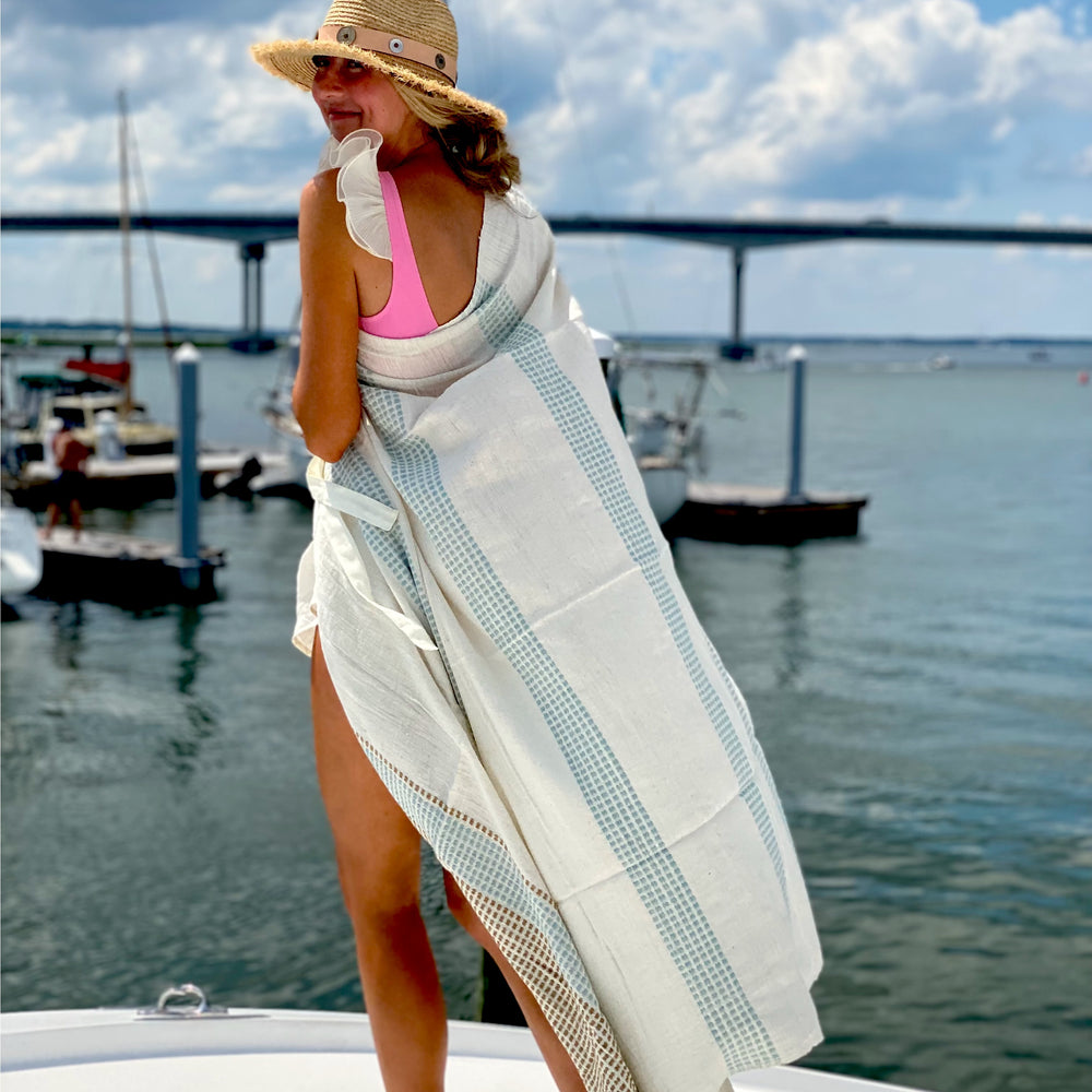 
                      
                        Hand Woven Beach Blanket
                      
                    