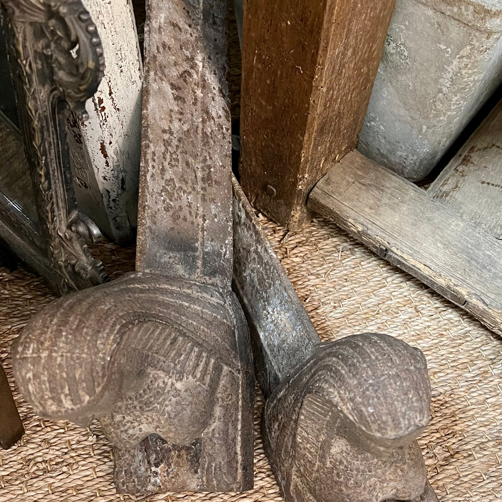 
                      
                        Antique Sphinx Andirons
                      
                    