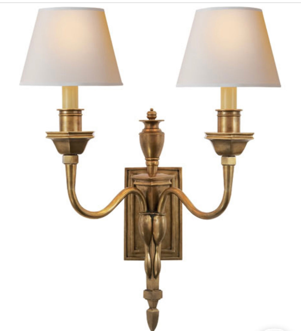 Studio Winslow 2 Light 20 inch Hand-Rubbed Antique Brass Decorative Wall Sconce