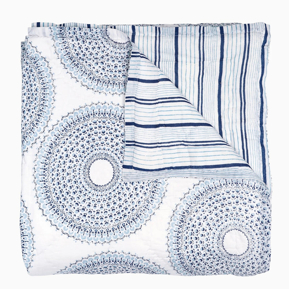 
                      
                        John Robshaw Lapis King Cotton Quilt
                      
                    
