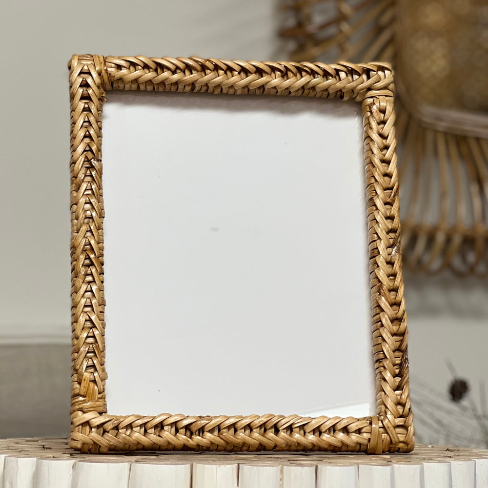 Handwoven Rattan Frame ~ 5 x 7