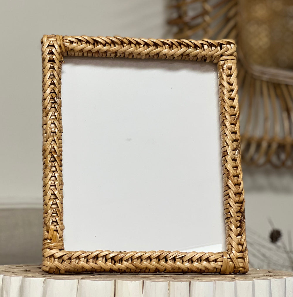 Handwoven Rattan Frame ~ 5 x 7